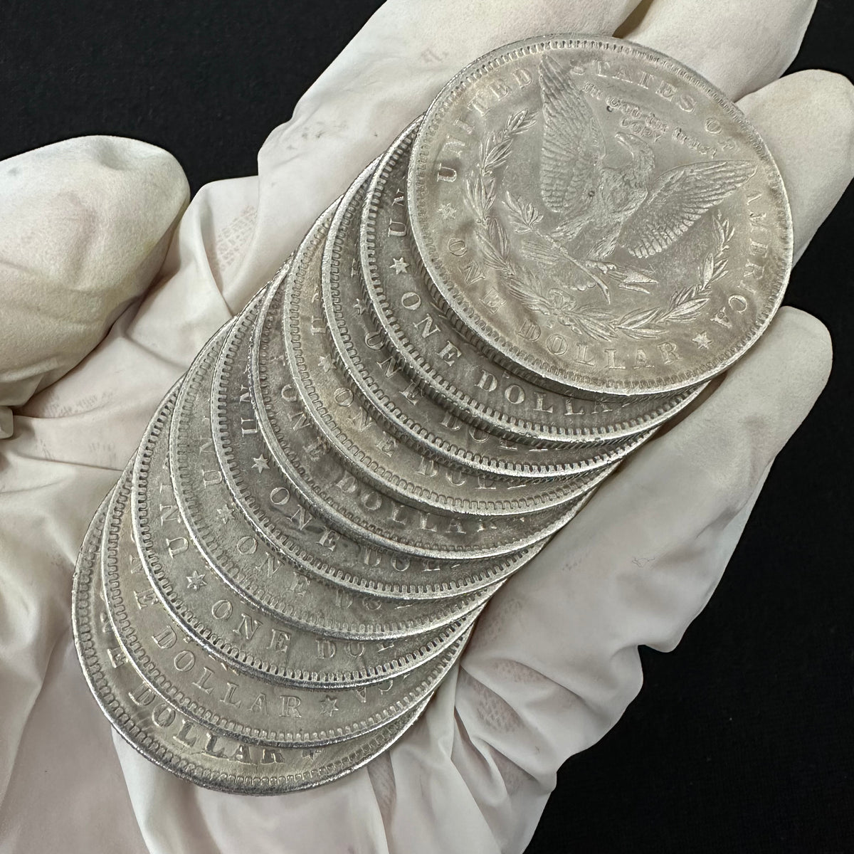 10 morgan dollar replica coins from 1878 to 1887