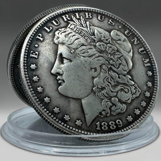 1889 Morgan Dollar Replica Coin Set – 10-Piece Historical Souvenir Collection