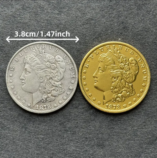 1878-1921 Morgan Dollar Replica Coin Set – 56pcs Gold & Silver Collection
