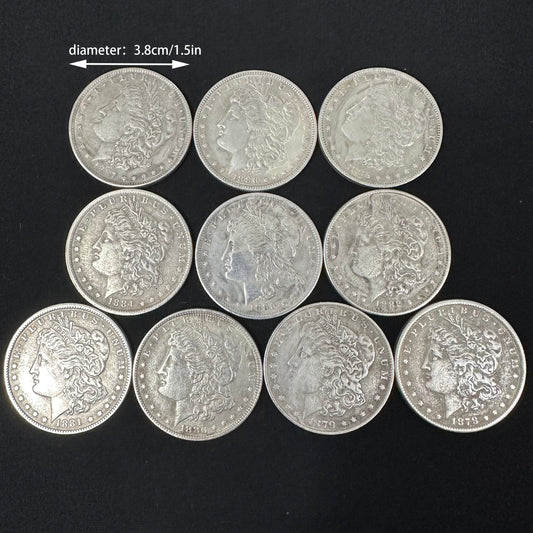 1878-1887 Morgan Dollar Replica Coin Set – 10pcs Collection