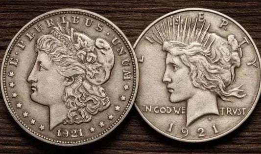 morgan dollar and peace dollar