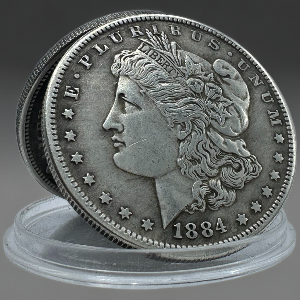 1884 Morgan Dollar Replica Coin Set – 10pcs Iron Collectible Coins