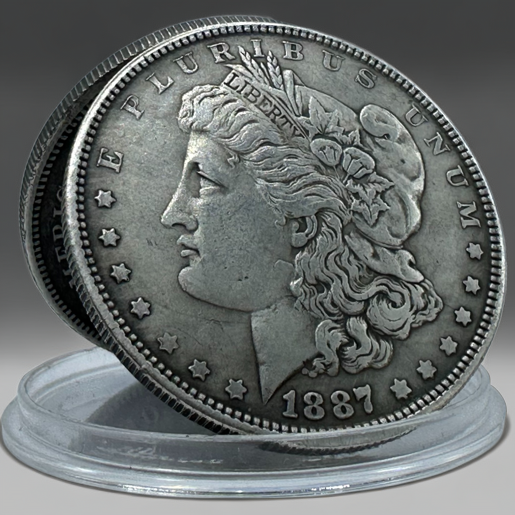 1887 Morgan Dollar Replica Coin Set – 10-Piece Antique Finish Collection