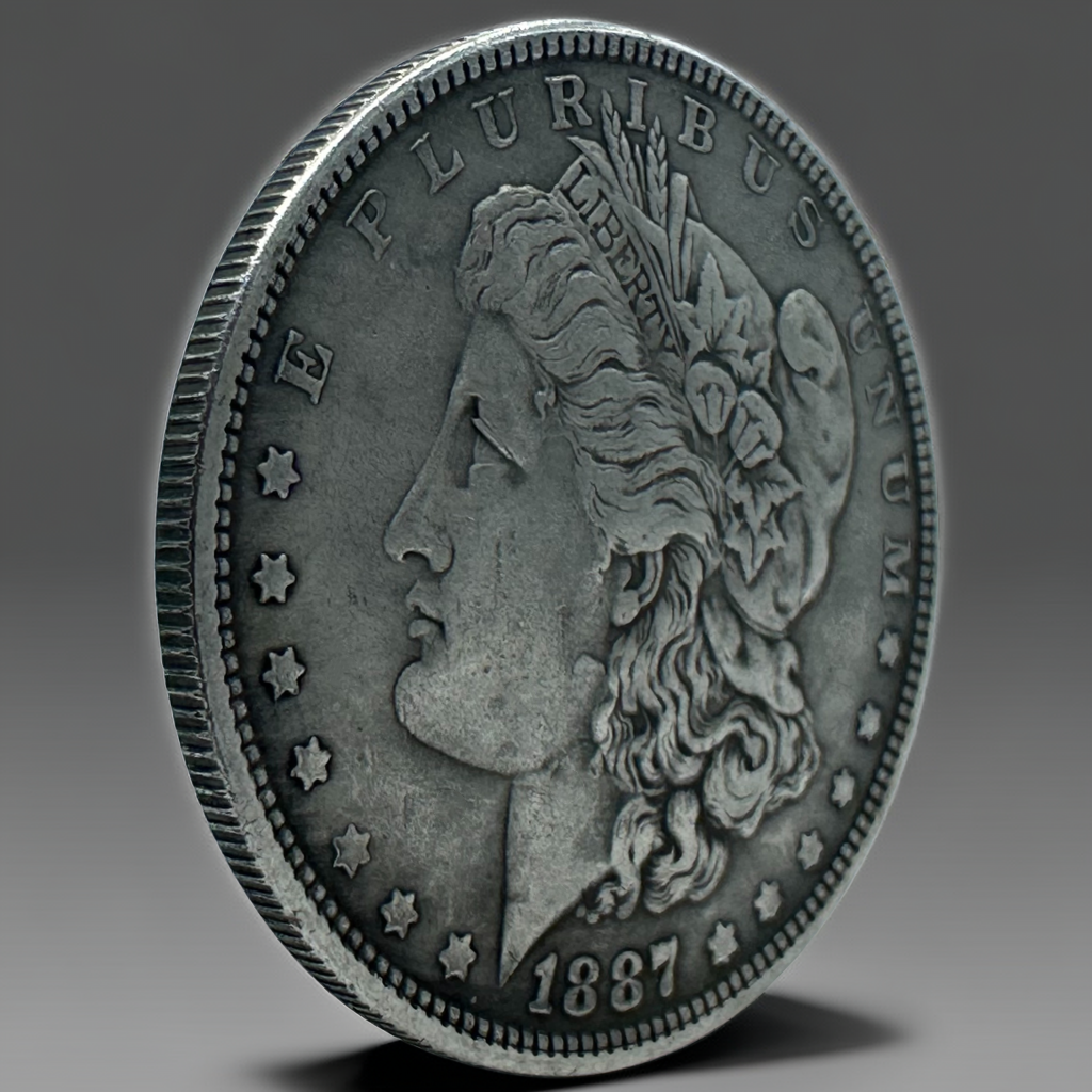 1887 Morgan Dollar Replica Coin Set – 10-Piece Antique Finish Collection
