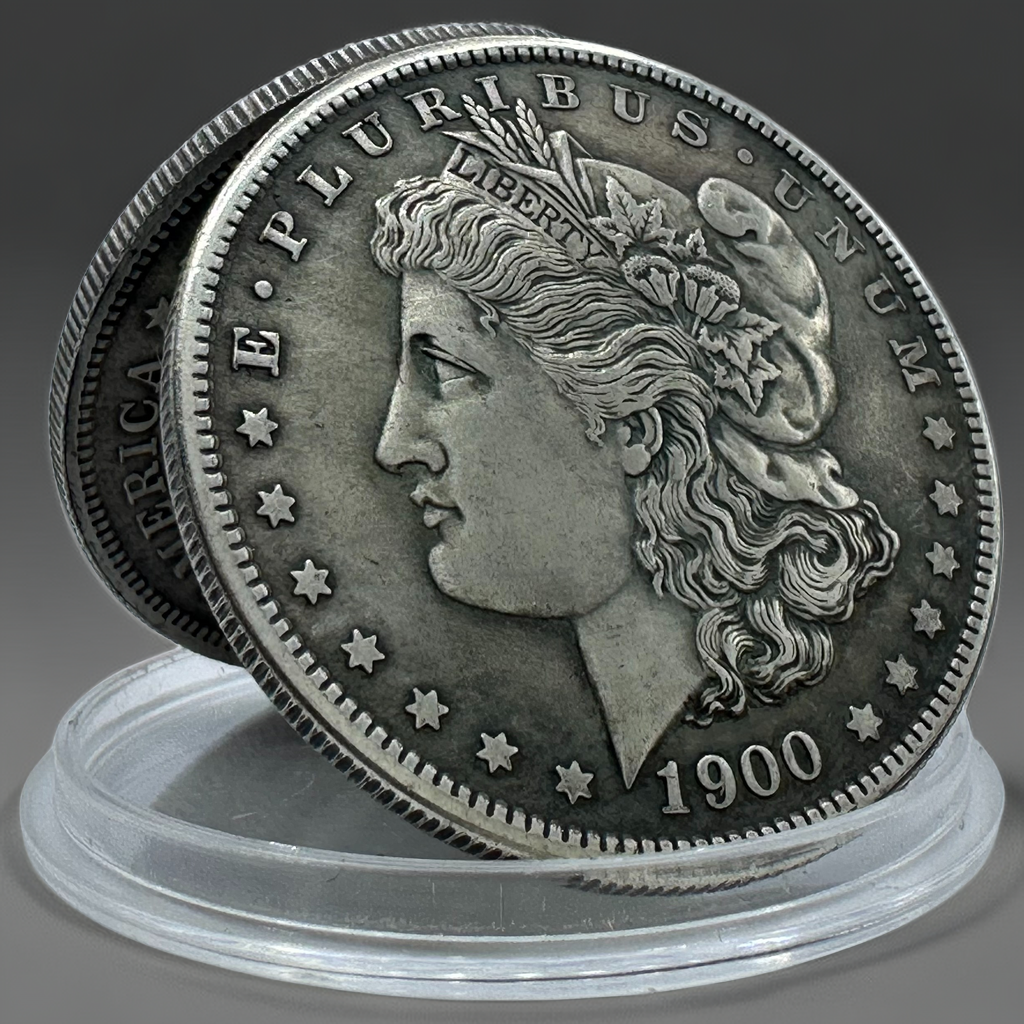 1900 Morgan Dollar Replica Coin Set – 10pcs Vintage Historical Coin Collection