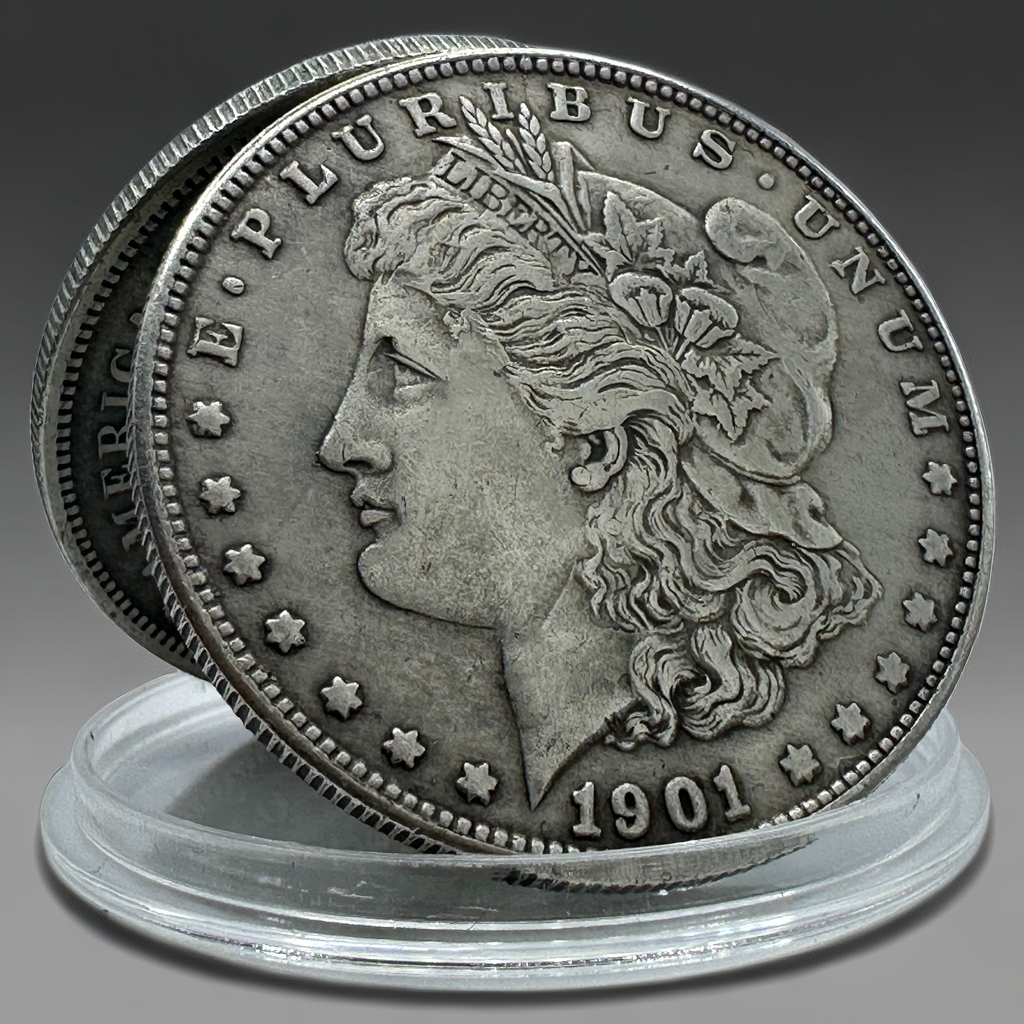 1901 Morgan Dollar Replica Coin Set – 10pcs Vintage Historical Collectible