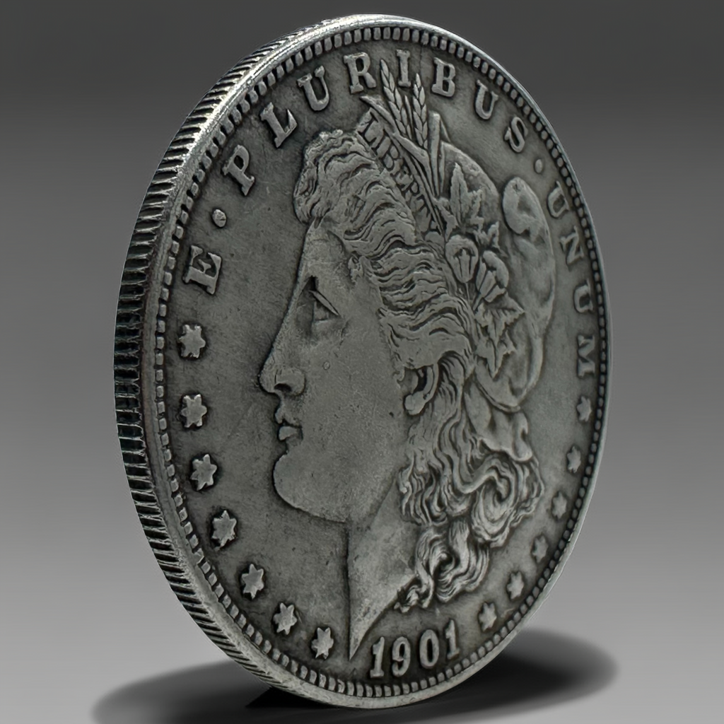 1901 Morgan Dollar Replica Coin Set – 10pcs Vintage Historical Collectible
