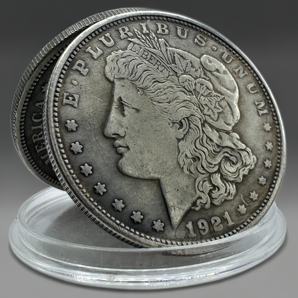 1921 Morgan Dollar Replica Coin Set – 10-Piece Collectible Historical Coins