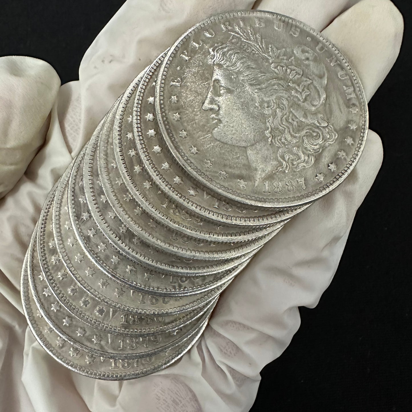 1878-1887 Morgan Dollar Replica Coin Set – 10pcs Collection