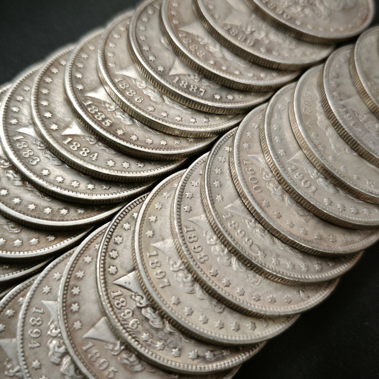 1878-1921 Morgan Dollar Replica Coin Set – 28pcs Complete Collection